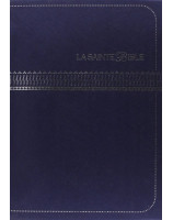 Bible vinyle bleu marine, embossage argent, texte confort