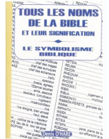 Tous les noms de la Bible et leur signification - Le symbolisme Biblique