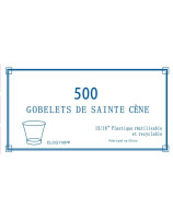 Boite de 500 gobelets en plastique transparents Sainte Cène - Librairie chrétienne 7 ici