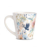 Mug motifs floraux pastels "Aime la vie"