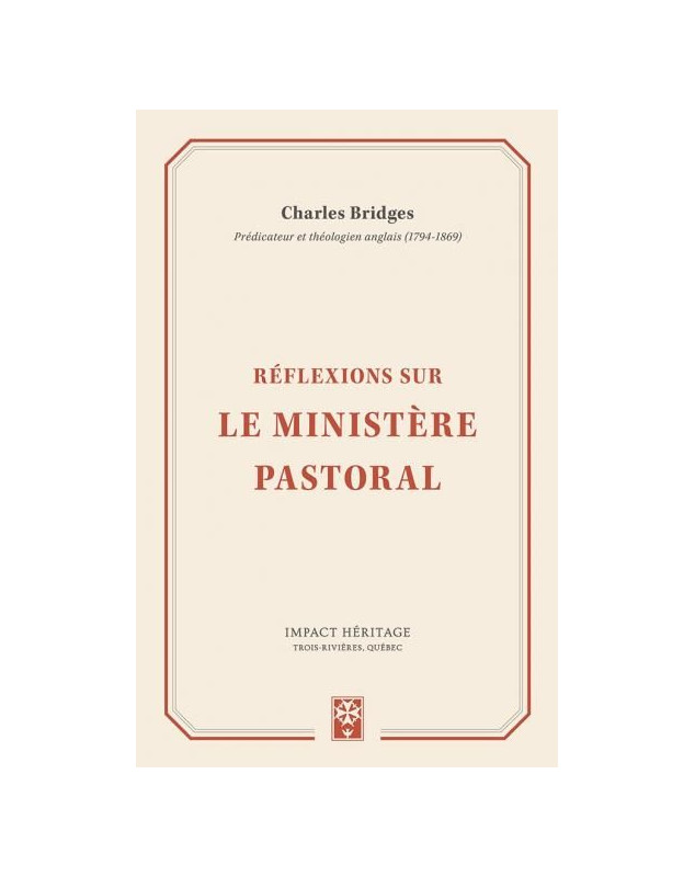 Réflexions sur le ministère pastoral