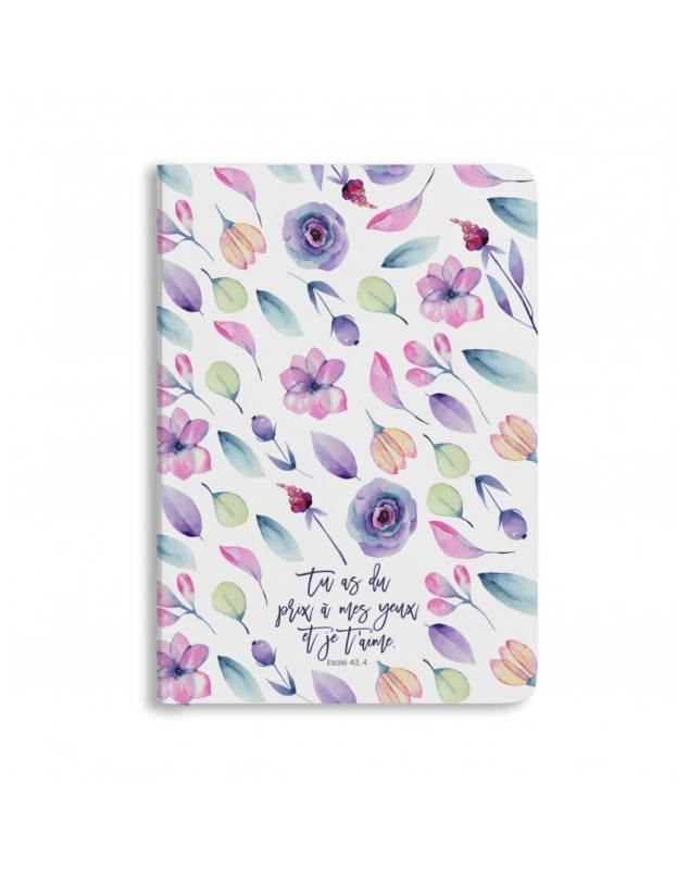 Carnet floral Tu as du prix à mes yeux et je t'aime Es 43.4