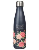 Gourde inox Strength and Dignity Pink Rose  Proverbes 31.25