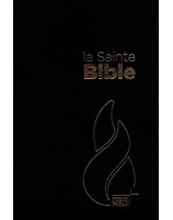 Bible NEG compact fibrocuir noir avec tranche or, onglets et fermeture éclair