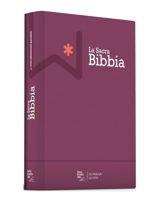 Bible en italien Couverture toilée, rigide, matelassée, rose - Nuova riveduta 2006