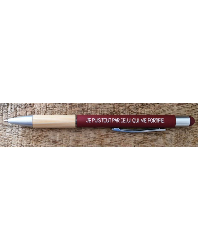 Stylo bambou rouge Philippiens 4.13