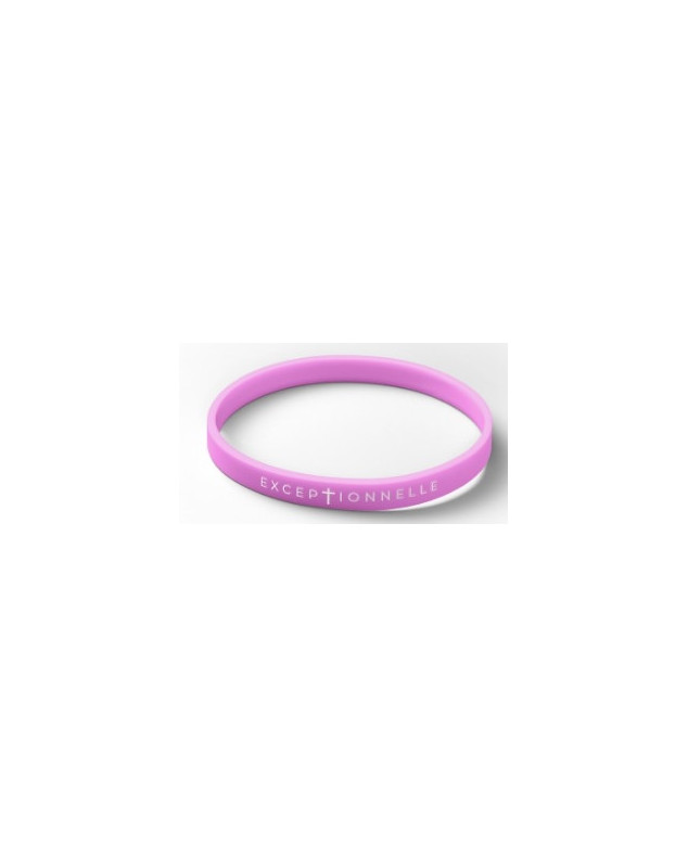 Bracelet silicone Exceptionnelle rose