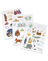 Lot de 3 planches d'autocollants - motifs enfants