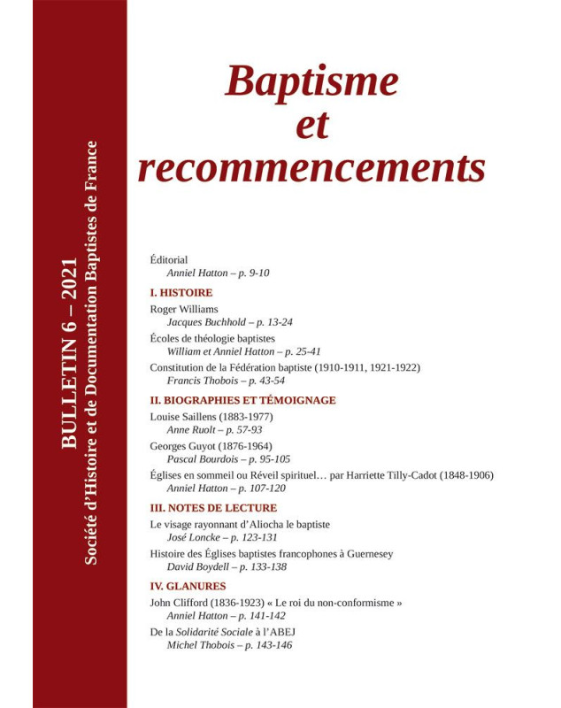 Baptisme et recommencements