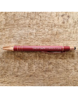 Stylo rouge gravé laser - Librairie 7 ici