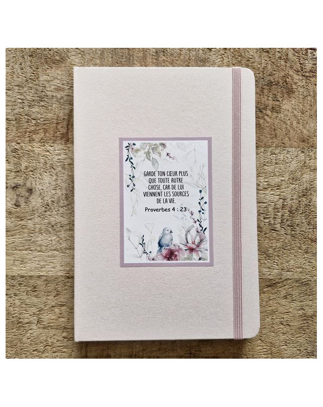 Carnet A5 rose claire Proverbes 4.23 Carnet A5 rose claire Proverbes 4.23