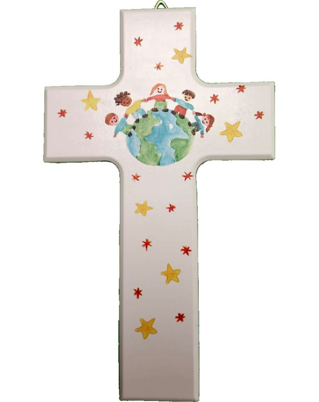 Croix en bois enfant-monde