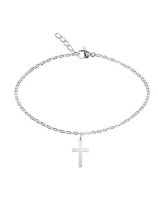 Bracelet argenté croix