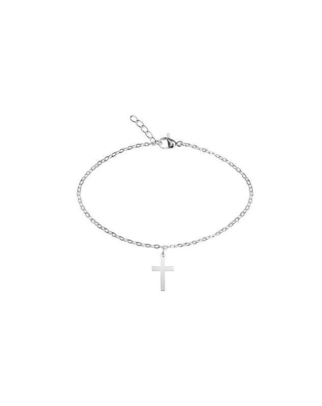Bracelet argenté croix