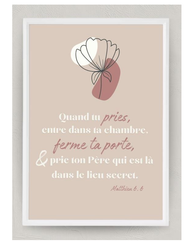 Tableau A4 encadré - Librairie 7 ici