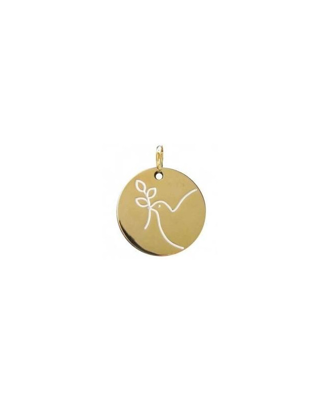 MEDAILLE COLOMBE RAMEAU PLAQUE OR