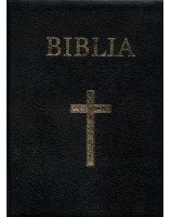 Bible en roumain en cuire noir
