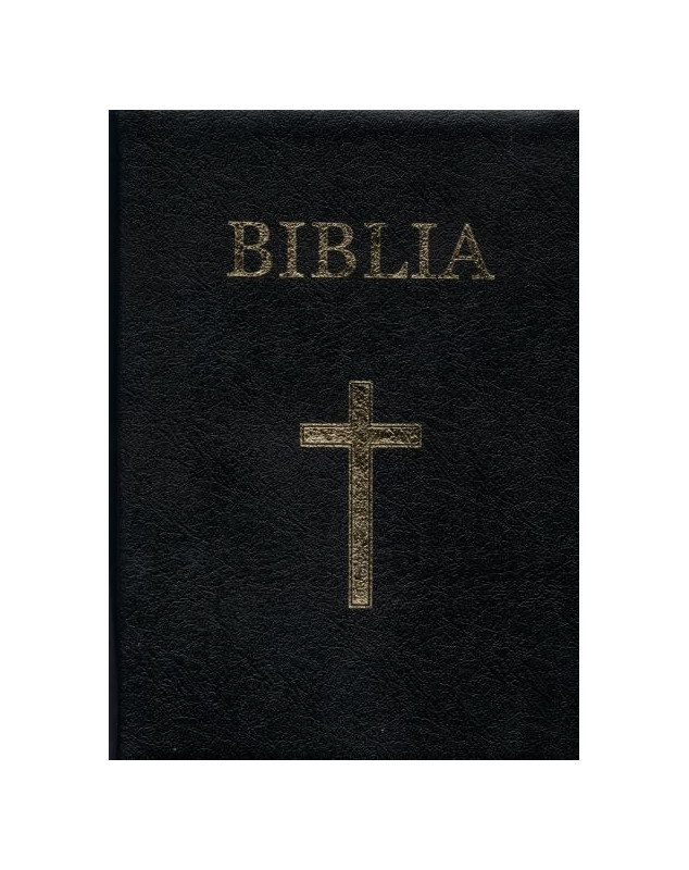 Bible en roumain en cuire noir
