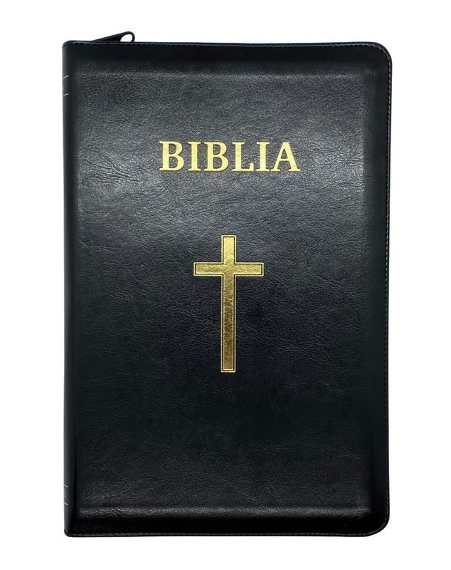 Bible en roumain en simili cuir, modèle centenaire