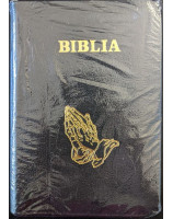 Bible en roumain en cuir noir