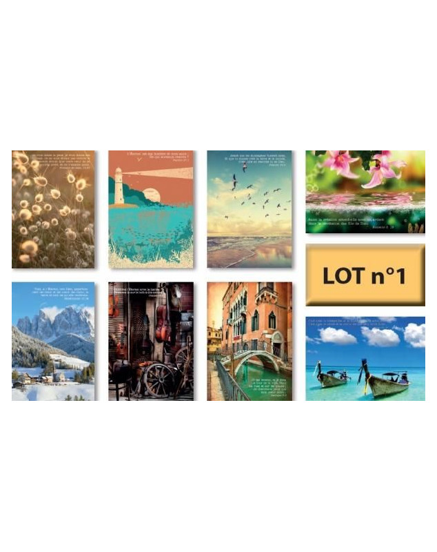 Lot n°1 de 8 cartes postales