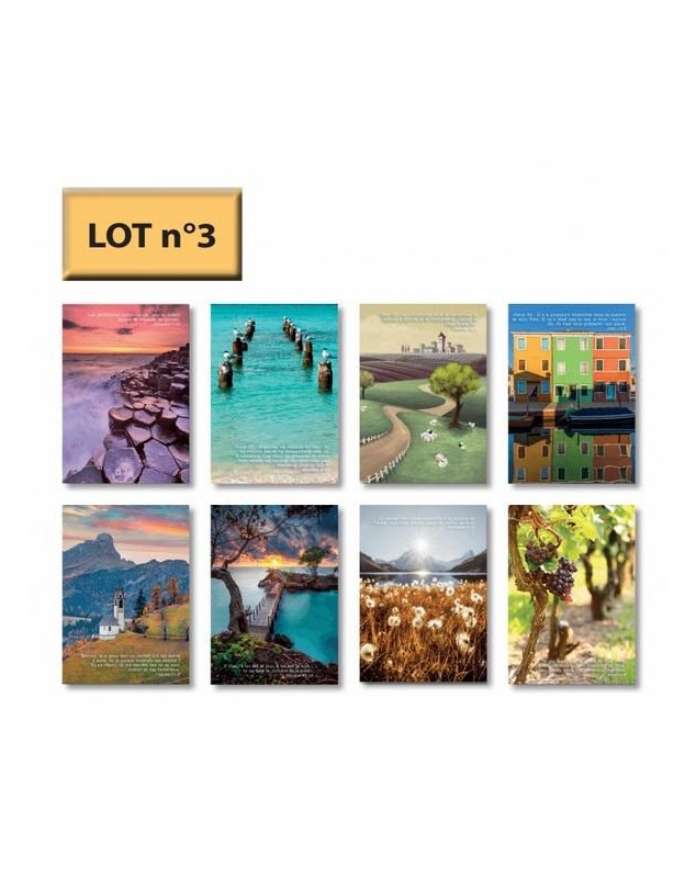 Lot n°3 de 8 cartes postales