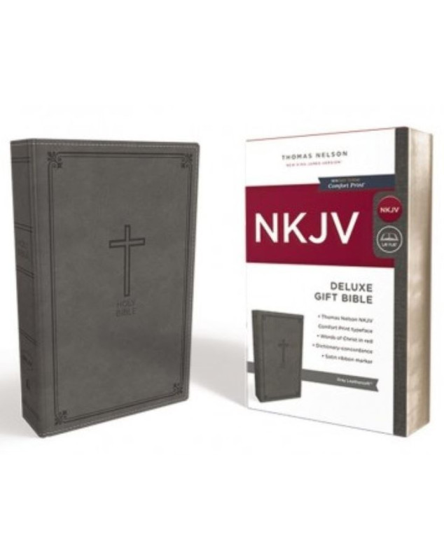 NKJV Delux Gift Bible, Gray - Librairie 7 ici