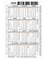 Carte calendrier Chat 2026 - Librairie 7 ici