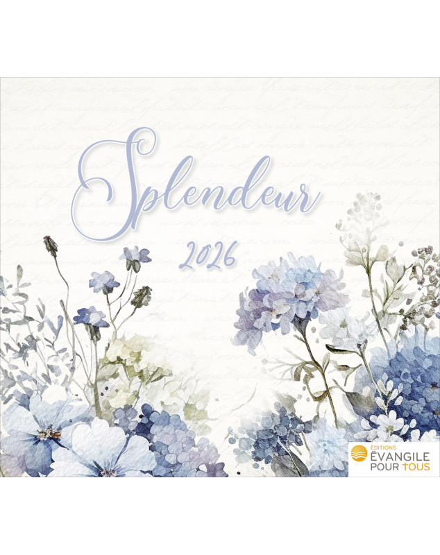 Calendrier Splendeur 2026 - Librairie 7 ici
