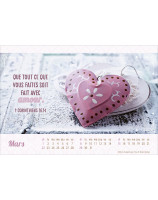 Calendrier De tout coeur avec toi 2026 - Librairie 7 ici