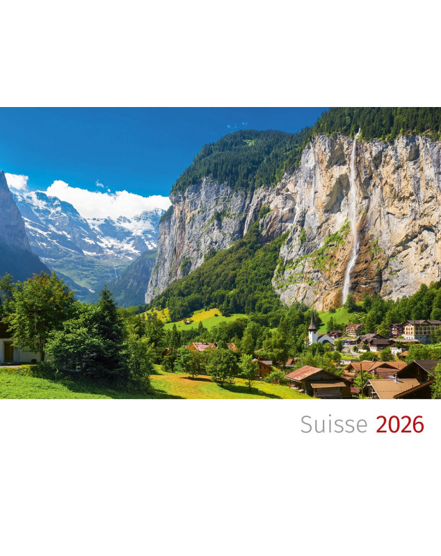Calendrier Paysages Suisse en français 2026 - Librairie 7 ici Calendrier Paysages Suisse en français 2026 - Librairie 7 ici