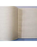 Carnet A5 à couverture rigide bleue à fleurs avec fermeture élastique et marque-pages