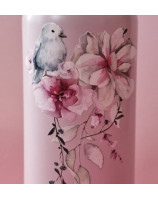 Bouteille isotherme oiseau fleurs roses - Librairie 7ici