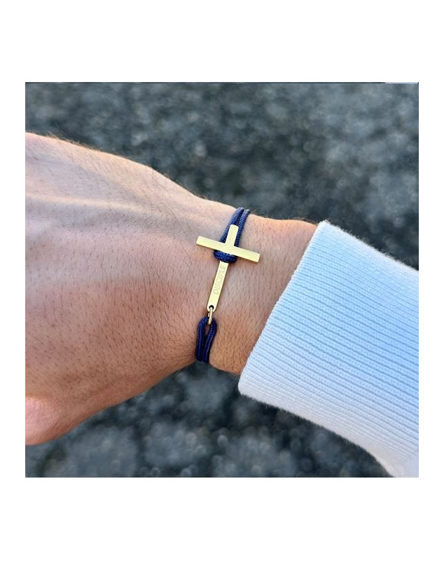 Bracelet croix inox dorée