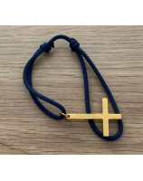 Bracelet croix inox dorée
