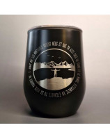 Mug isotherme noir  homme et montagne