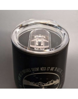 Mug isotherme noir  homme et montagne