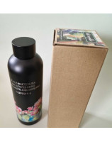 Bouteille isotherme noire cactus et fleurss