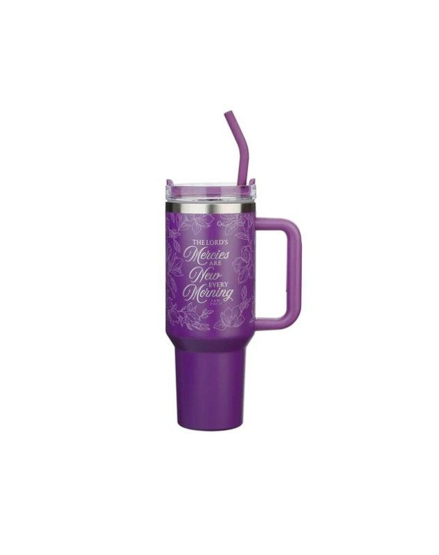 Mug  de voyage en acier inoxydable New Mercies Purple