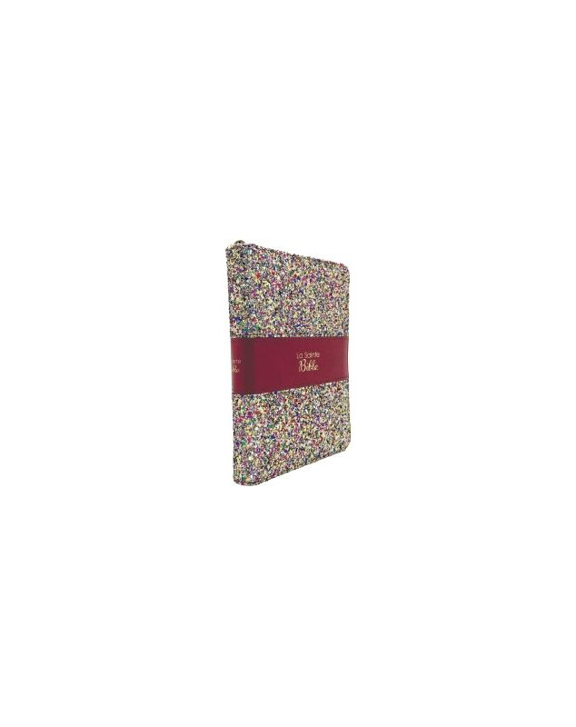 La Sainte Bible Segond 1910 multicolore à paillettes - Librairie 7 ici