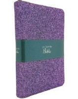 La Sainte Bible Segond 1910  violette à paillettes -Librairie 7 ICI