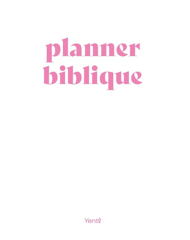 Le planner biblique