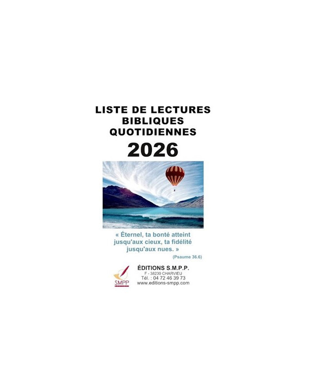 Liste de lectures bibliques quotidiennes 2026