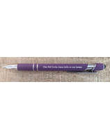 Stylo métal violet encre bleue
