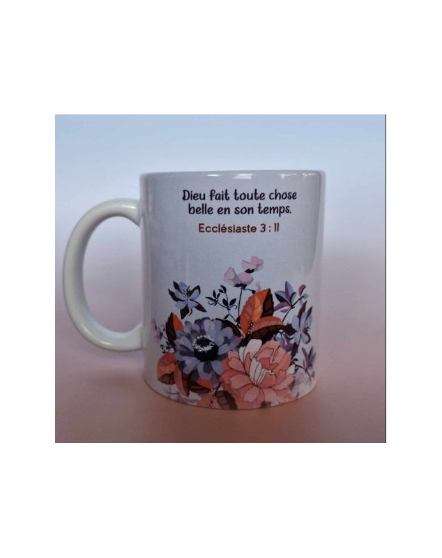 Mug brillant fleurs