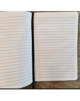 Carnet A5 àà couverture rigide en toile denim (jean) avec fermeture élastique et marque-pages