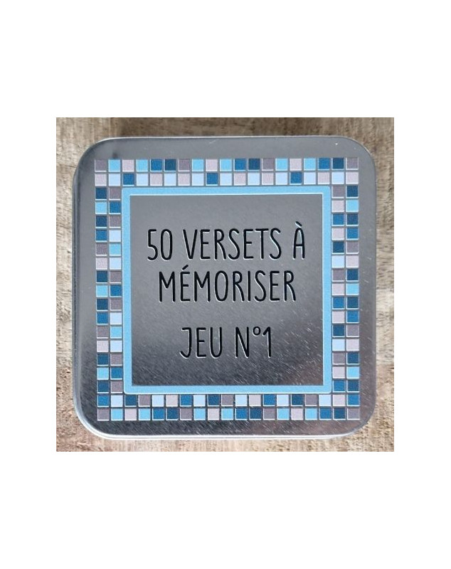 Jeu 50 versets à mémoriser dans sa boite métalique