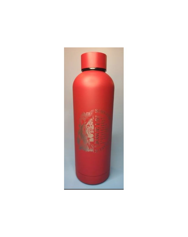 Bouteille isotherme rouge foncé lion