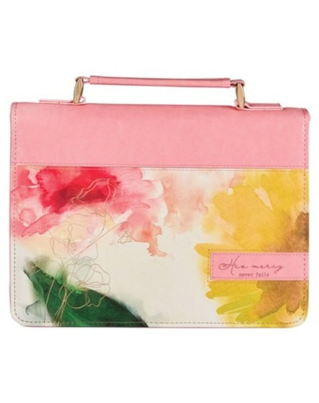 Pochette bible Large His mercy / Aquarelle pink pastel