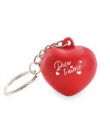 Porte-clé cœur antistress rouge